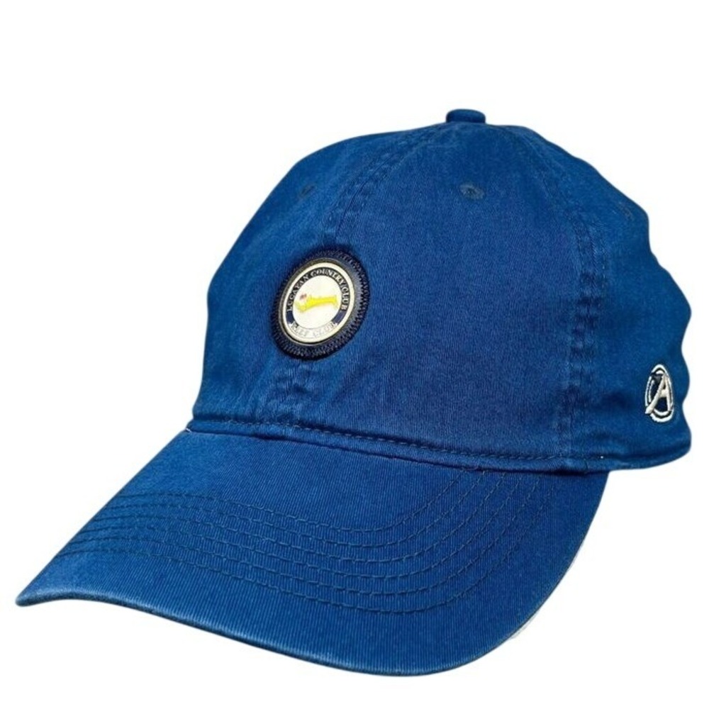 Lucayan Country Club Reef Club Bahamas Fitted Hat Blue Baseball Cap S/M Mens